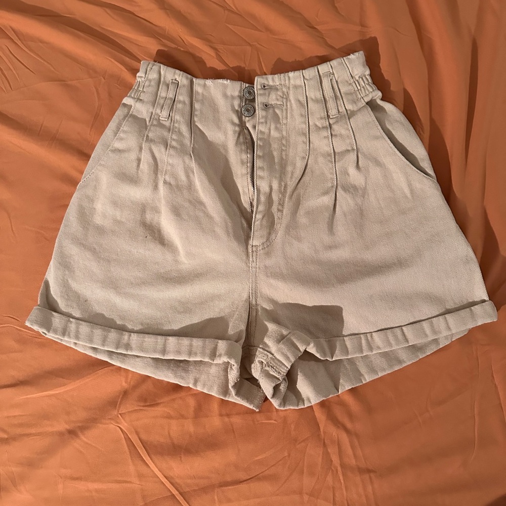 Denim high waist shorts